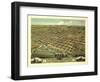 Mount Vernon, Ohio - Panoramic Map-Lantern Press-Framed Art Print