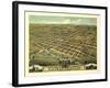 Mount Vernon, Ohio - Panoramic Map-Lantern Press-Framed Art Print