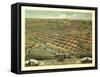 Mount Vernon, Ohio - Panoramic Map-Lantern Press-Framed Stretched Canvas