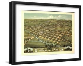 Mount Vernon, Ohio - Panoramic Map-Lantern Press-Framed Art Print