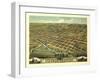 Mount Vernon, Ohio - Panoramic Map-Lantern Press-Framed Art Print