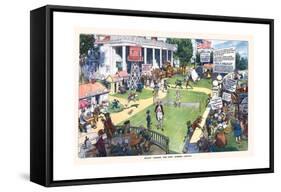 Mount Vernon - the First Summer Capital-Harry Grant Dart-Framed Stretched Canvas