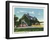 Mount Vernon, Virginia, Exterior View of the Washington Barn from the Side-Lantern Press-Framed Art Print