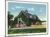 Mount Vernon, Virginia, Exterior View of the Washington Barn from the Side-Lantern Press-Mounted Art Print