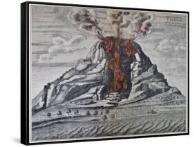Mount Vesuvius, 1665-null-Framed Stretched Canvas