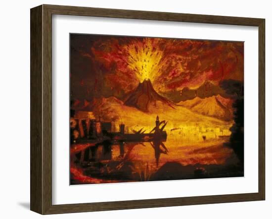 Mount Vesuvius, as Represented at the Surrey Zoological Gardens, London, 1837-null-Framed Giclee Print