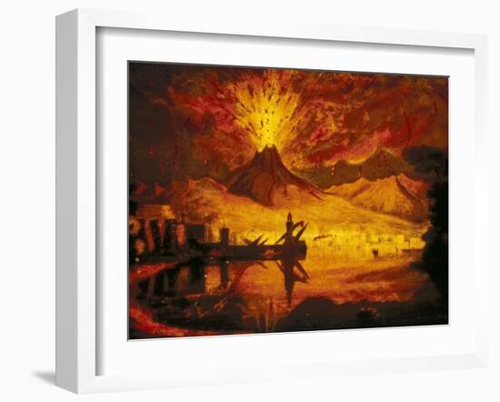 Mount Vesuvius, as Represented at the Surrey Zoological Gardens, London, 1837-null-Framed Giclee Print