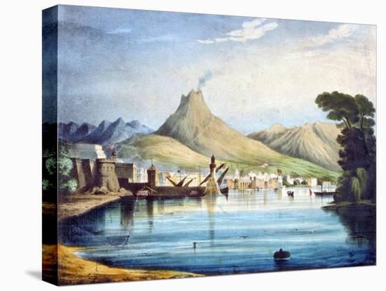 Mount Vesuvius, as Represented at the Surrey Zoological Gardens, Southwark, London, 1837-null-Stretched Canvas