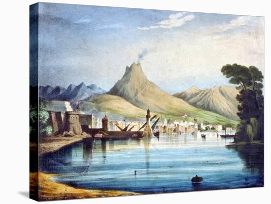 Mount Vesuvius, as Represented at the Surrey Zoological Gardens, Southwark, London, 1837-null-Stretched Canvas