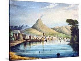 Mount Vesuvius, as Represented at the Surrey Zoological Gardens, Southwark, London, 1837-null-Stretched Canvas