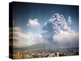 Mount Vesuvius Erupting-null-Stretched Canvas