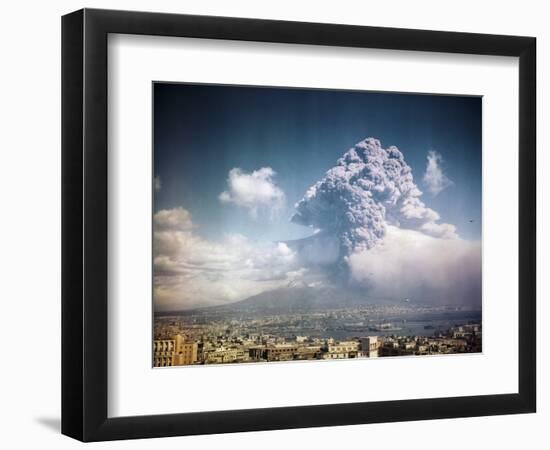 Mount Vesuvius Erupting-null-Framed Photographic Print