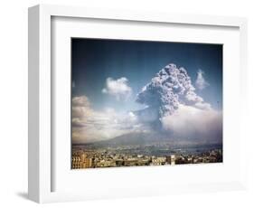 Mount Vesuvius Erupting-null-Framed Photographic Print