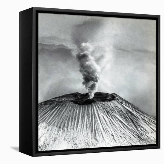 Mount Vesuvius Eruption-Science Source-Framed Stretched Canvas