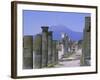 Mount Vesuvius Seen from the Ruins of Pompeii, Campania, Italy-Anthony Waltham-Framed Photographic Print