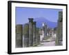 Mount Vesuvius Seen from the Ruins of Pompeii, Campania, Italy-Anthony Waltham-Framed Photographic Print