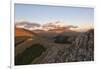 Mount Vettore at sunset, Sibillini Park, Umbria, Italy, Europe-Lorenzo Mattei-Framed Photographic Print