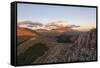 Mount Vettore at sunset, Sibillini Park, Umbria, Italy, Europe-Lorenzo Mattei-Framed Stretched Canvas