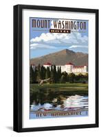 Mount Washington Hotel - Bretton Woods, New Hampshire-Lantern Press-Framed Art Print