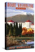 Mount Washington Hotel in Fall - Bretton Woods, New Hampshire-Lantern Press-Stretched Canvas