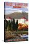 Mount Washington Hotel in Fall - Bretton Woods, New Hampshire-Lantern Press-Stretched Canvas