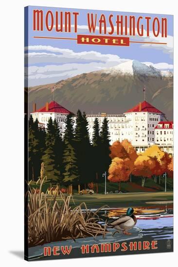 Mount Washington Hotel in Fall - Bretton Woods, New Hampshire-Lantern Press-Stretched Canvas