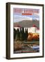 Mount Washington Hotel in Fall - Bretton Woods, New Hampshire-Lantern Press-Framed Art Print