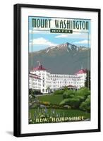 Mount Washington Hotel in Spring - Bretton Woods, New Hampshire-Lantern Press-Framed Art Print