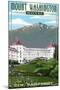 Mount Washington Hotel in Spring - Bretton Woods, New Hampshire-Lantern Press-Mounted Art Print