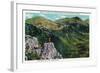 Mount Washington, NH - The Great Gulf of the Presidential Range View-Lantern Press-Framed Art Print