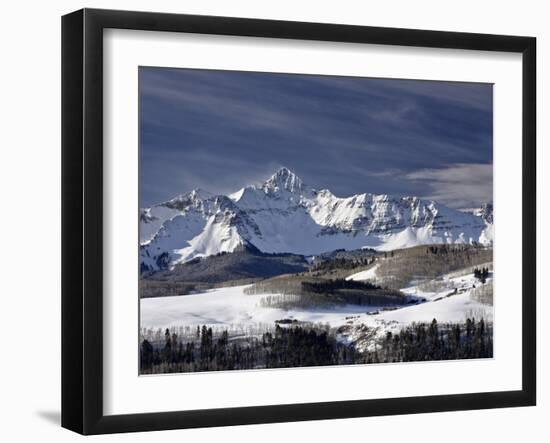 Mount Wilson in the Winter, Uncompahgre National Forest, Colorado, USA, North America-James Hager-Framed Photographic Print