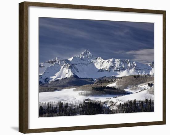 Mount Wilson in the Winter, Uncompahgre National Forest, Colorado, USA, North America-James Hager-Framed Photographic Print