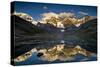 Mount Yerupaja Reflects in Lake Huayhuish, Andes Mountains, Peru-Howie Garber-Stretched Canvas