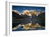 Mount Yerupaja Reflects in Lake Huayhuish, Andes Mountains, Peru-Howie Garber-Framed Photographic Print