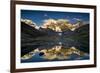 Mount Yerupaja Reflects in Lake Huayhuish, Andes Mountains, Peru-Howie Garber-Framed Photographic Print