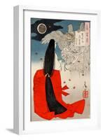 Mount Yoshino Midnight Moon, One Hundred Aspects of the Moon-Yoshitoshi Tsukioka-Framed Giclee Print