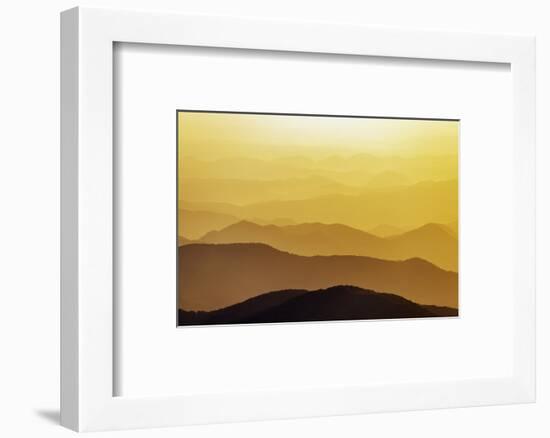 Mount Zao San, sunrise, Yamagata prefecture, Honshu, Japan-Christian Kober-Framed Photographic Print