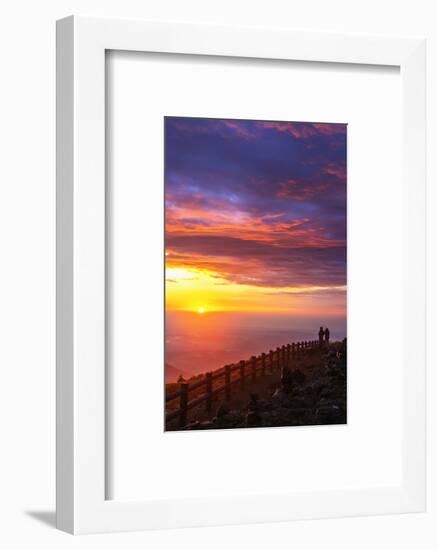 Mount Zao San, sunrise, Yamagata prefecture, Honshu, Japan-Christian Kober-Framed Photographic Print