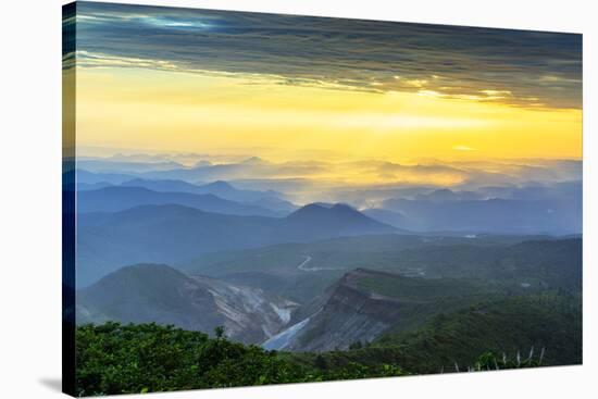 Mount Zao San, sunrise, Yamagata prefecture, Honshu, Japan-Christian Kober-Stretched Canvas