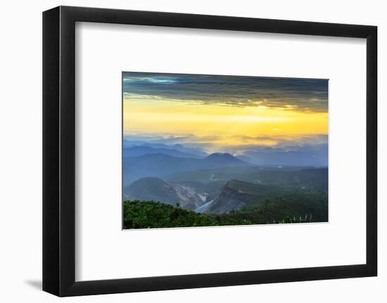 Mount Zao San, sunrise, Yamagata prefecture, Honshu, Japan-Christian Kober-Framed Photographic Print