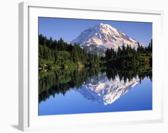 Mountain and Reflection-John Luke-Framed Photographic Print