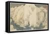 Mountain and River at Kiso Pass, August 1857-Utagawa Hiroshige-Framed Stretched Canvas