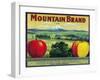 Mountain Apple Crate Label - Hood River, OR-Lantern Press-Framed Art Print