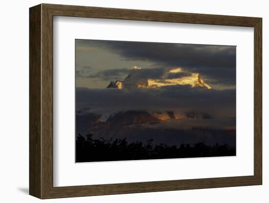 Mountain at sunrise, Torres del Paine National Park, Chile, Patagonia, Patagonia-Adam Jones-Framed Photographic Print