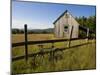 Mountain bike and barn on Birch Hill, New Durham, New Hampshire, USA-Jerry & Marcy Monkman-Mounted Photographic Print