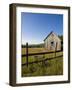 Mountain bike and barn on Birch Hill, New Durham, New Hampshire, USA-Jerry & Marcy Monkman-Framed Photographic Print