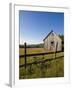 Mountain bike and barn on Birch Hill, New Durham, New Hampshire, USA-Jerry & Marcy Monkman-Framed Photographic Print