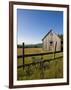 Mountain bike and barn on Birch Hill, New Durham, New Hampshire, USA-Jerry & Marcy Monkman-Framed Photographic Print