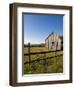 Mountain bike and barn on Birch Hill, New Durham, New Hampshire, USA-Jerry & Marcy Monkman-Framed Photographic Print