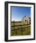 Mountain bike and barn on Birch Hill, New Durham, New Hampshire, USA-Jerry & Marcy Monkman-Framed Photographic Print